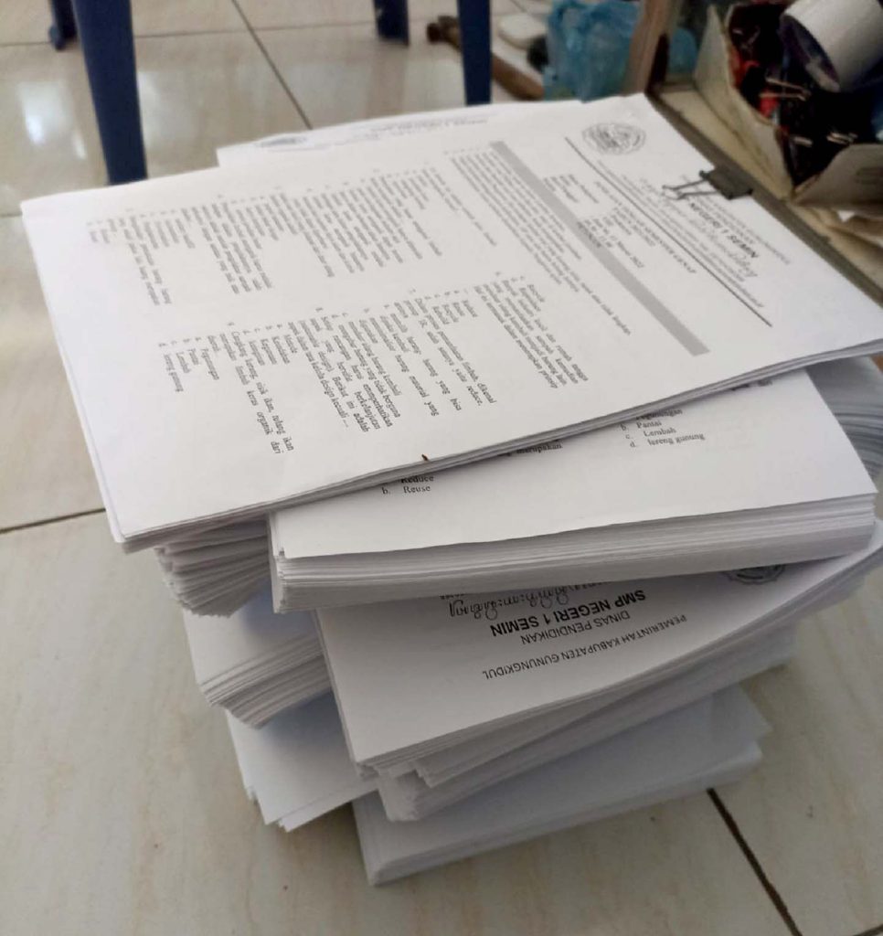 Pecetakan Soal Ujian Sekolah